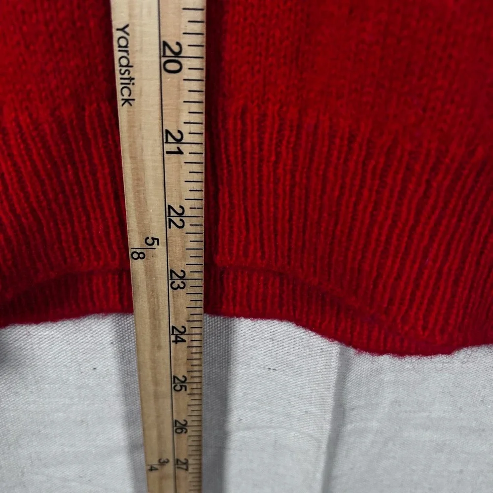 Initially‎ Yours VTG Red Shetland Wool Crewneck Sweater Women S Made In England